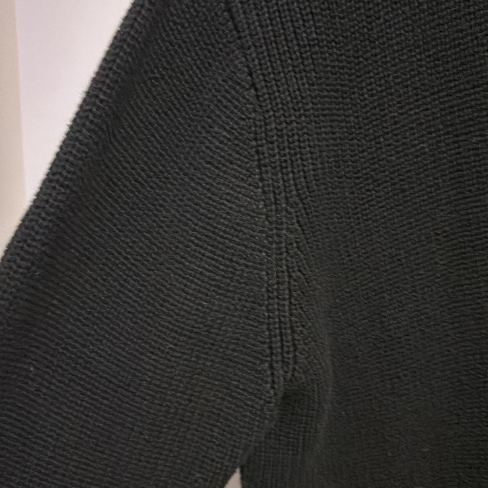 DOCKERS.. BLACK COTTON THICK SWEATER WITH DOUBLE ZIPPER SIZE MEDIUM - Picture 5 of 6